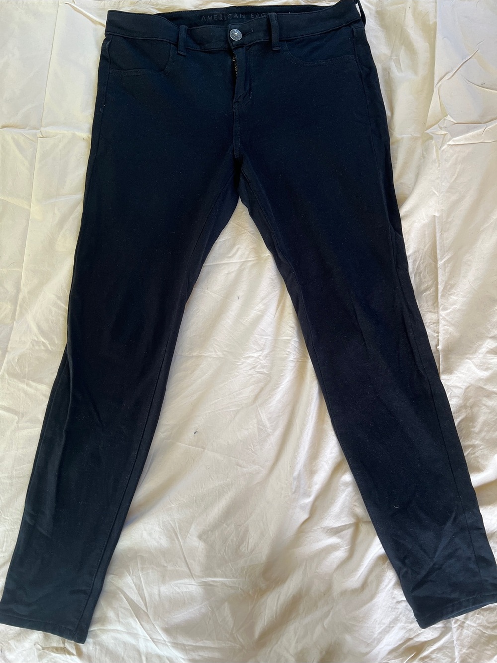 American Eagle Super Stretch Black Skinny Jeans - Size 10